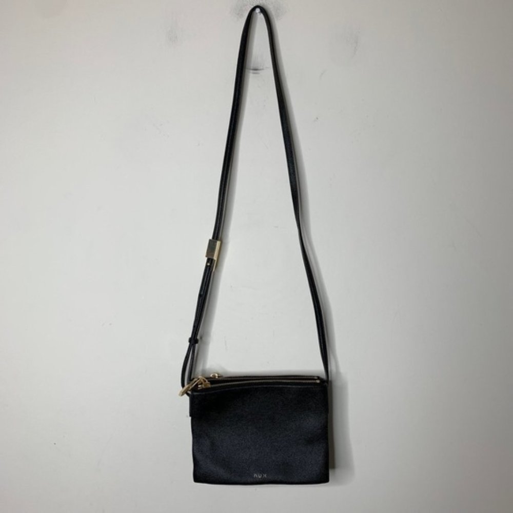 Aritzia Auxiliary Calisch Crossbody Bag Shoulder Purse Clutch Embossed Black - Picture 12 of 16